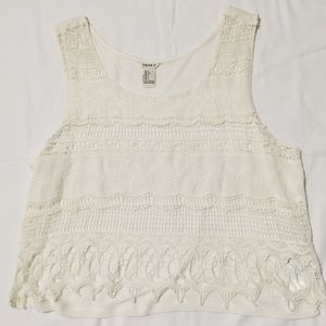 Forever 21 lace front crop top